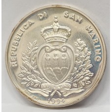 SAN MARINO 1994 . ONE THOUSAND 1,000 LIRA COIN . OLYMPIC PROOF